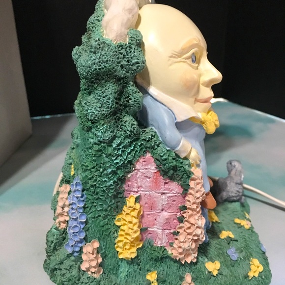 HUMPTY DUMPTY LAMP HAND PAINTED FABRIC SHADE 90s - Picture 5 of 16